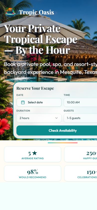 Tropic Oasis on a phone