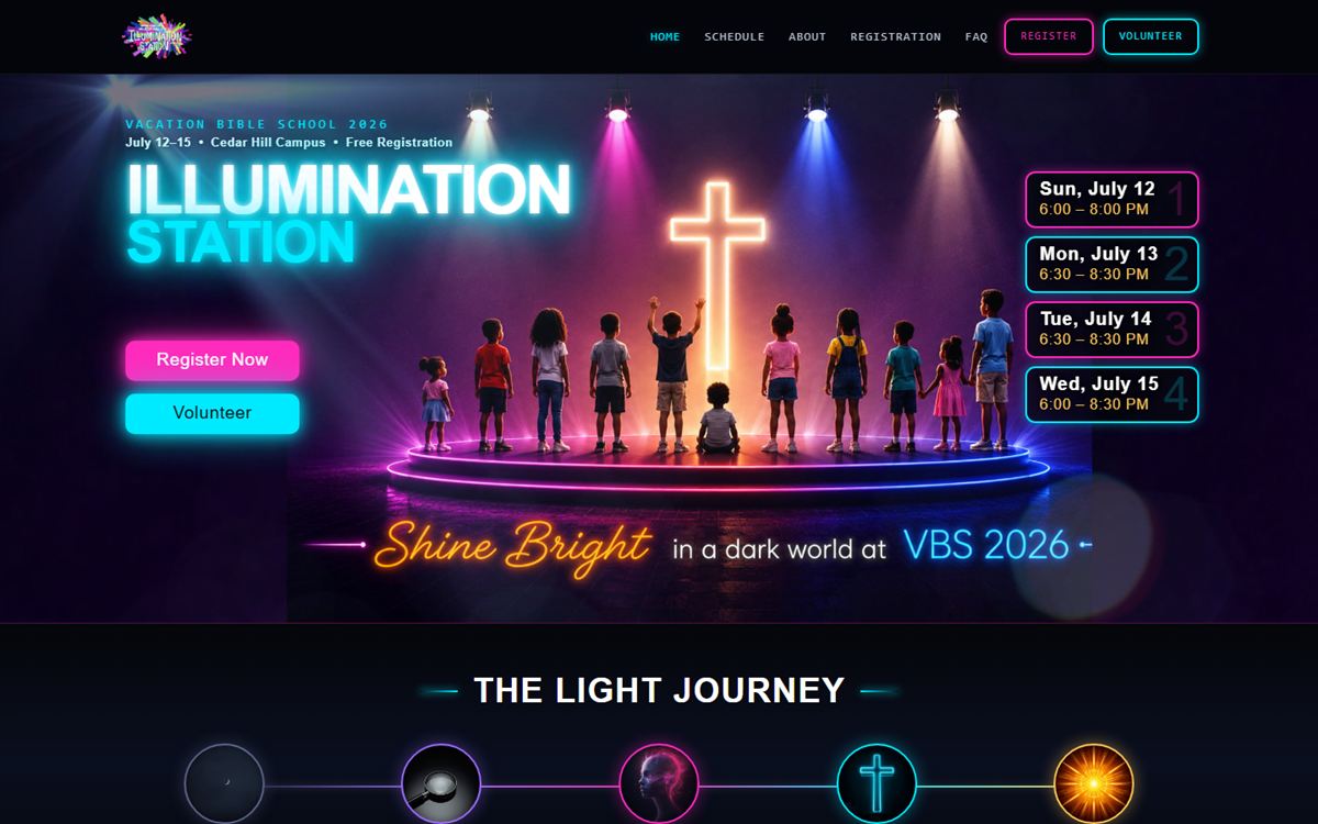 Illumination Station VBS website